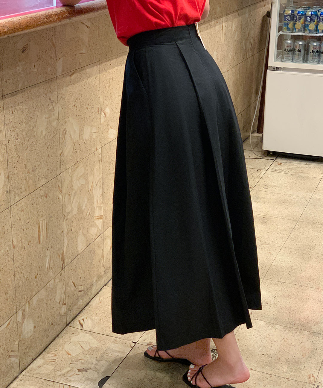 オケージョン】[original/S-XL]タック入りコットンロング