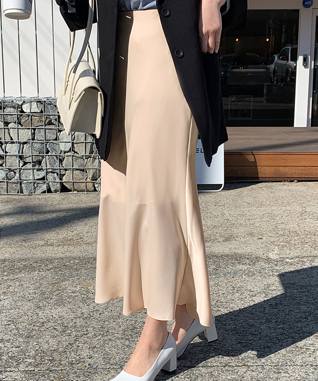 オケージョン】[original/S-XL]サテンロングスカート | ファッション