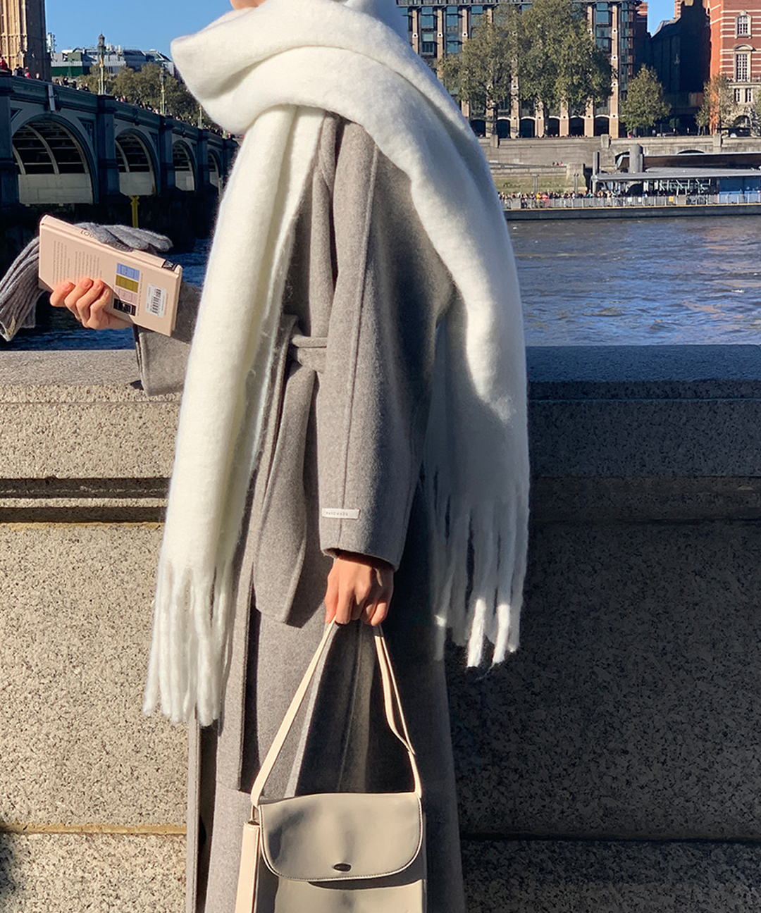 マフラー（カレッジ）ブルー・ネイビー　売り切りたいので多少のお値下げします 7color)ウィンターマフラー | ファッション通販サイト NUGU