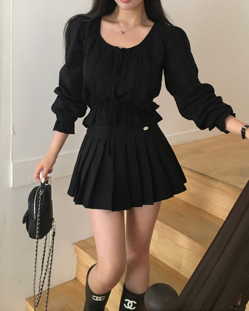 ORIGINAL]ロア、フリル長袖ブラウス | ファッション通販サイト NUGU