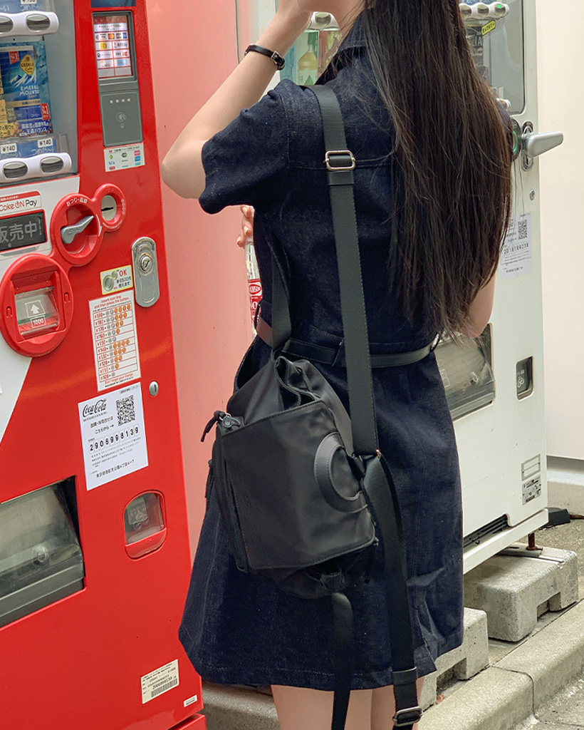 S-XL]ベニーノンフェイドローデニムワンピース | ファッション通販