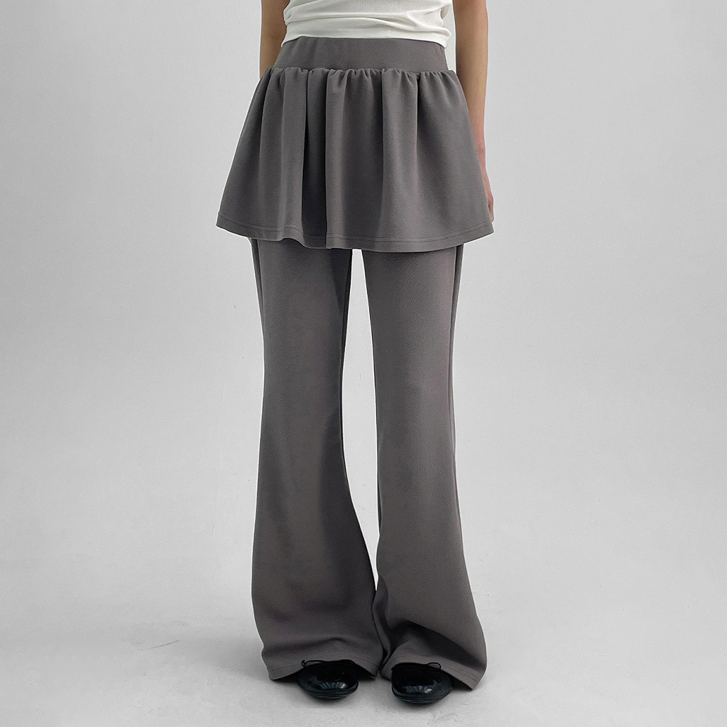 チミドンフレアレイヤードスカートパンツ