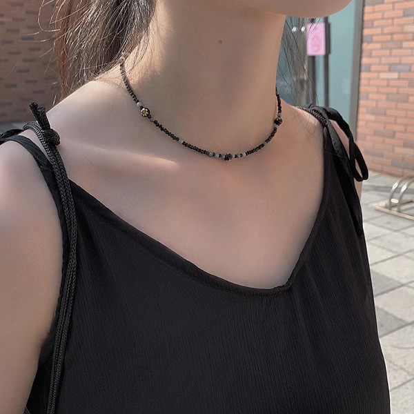 パイプビーズ原石レイヤードネックレス | ファッション通販サイト NUGU