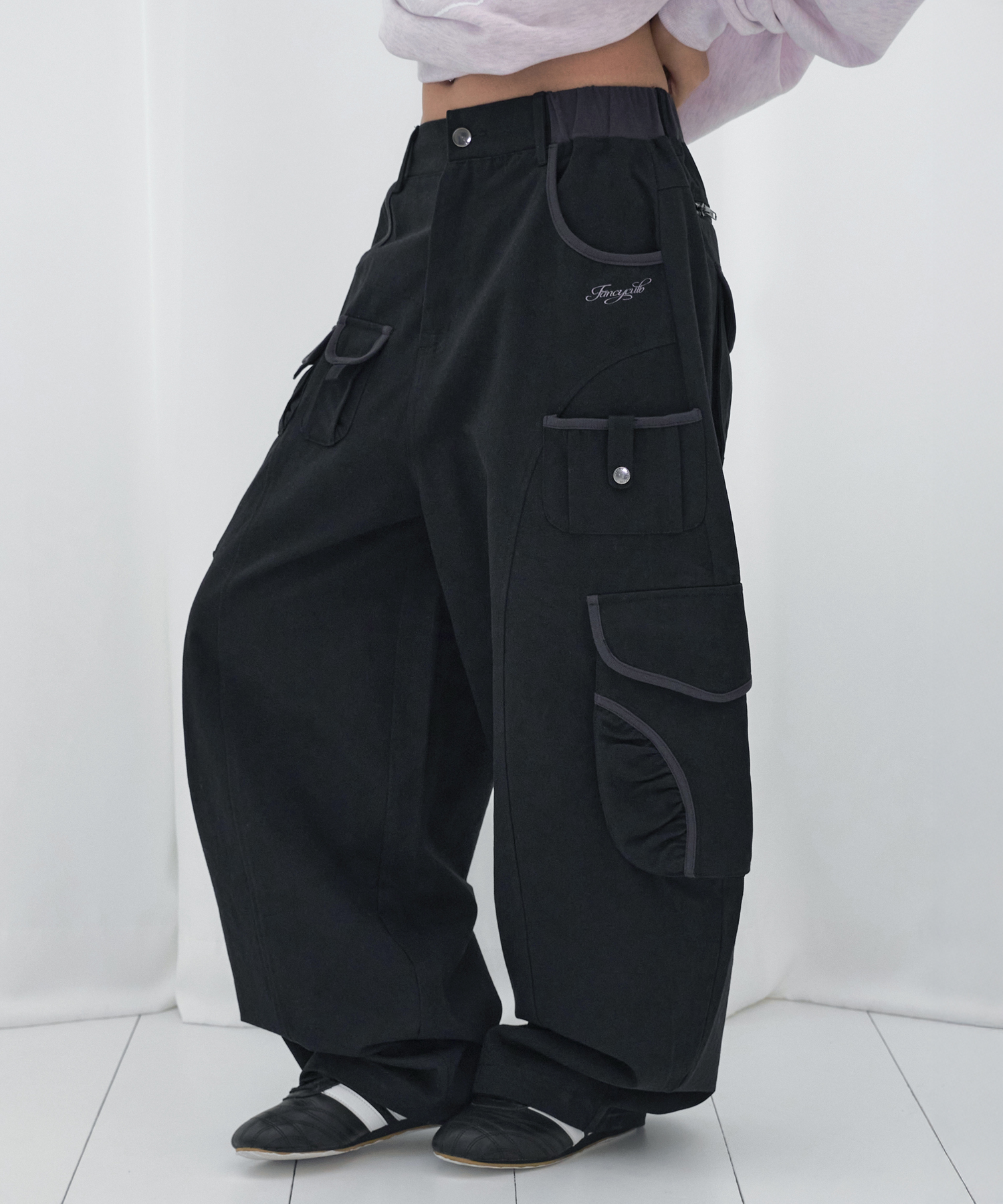 CARGO WORK BALLOON PANTS (BLACK) F26QD153