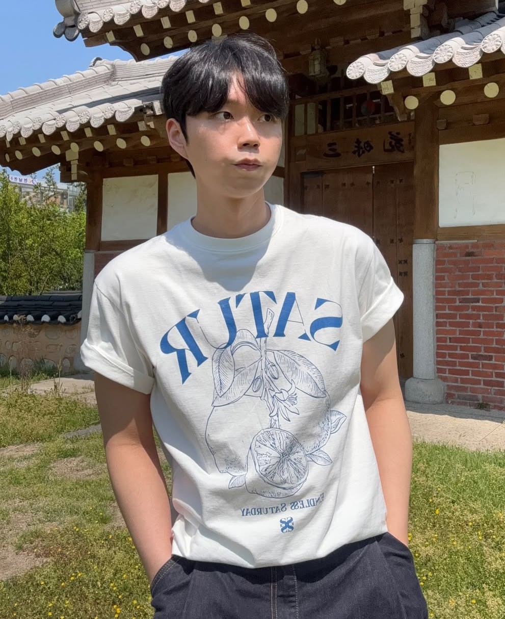 ◆Capri Citron Drawing Summer Graphic Short Sleeve T-Shirt◆ MUSINSA | SATUR Capri Citron Drawing Summer Graphic Short
