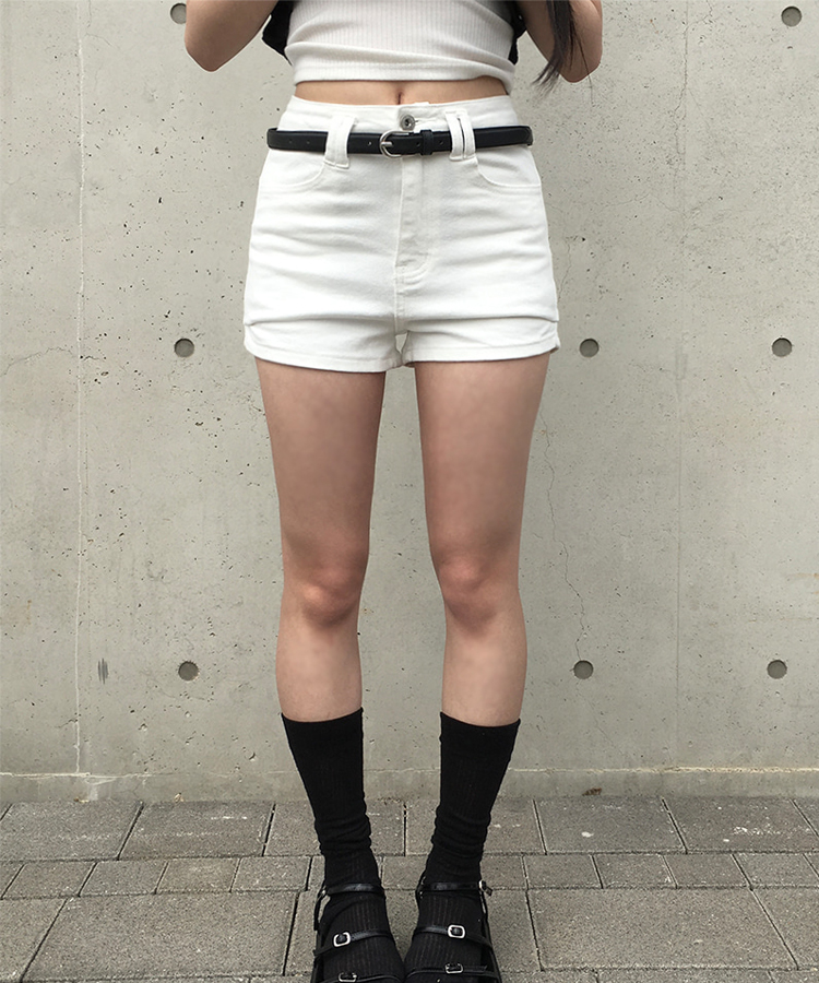 裾シワ加工コットンショートパンツ | ファッション通販サイト NUGU