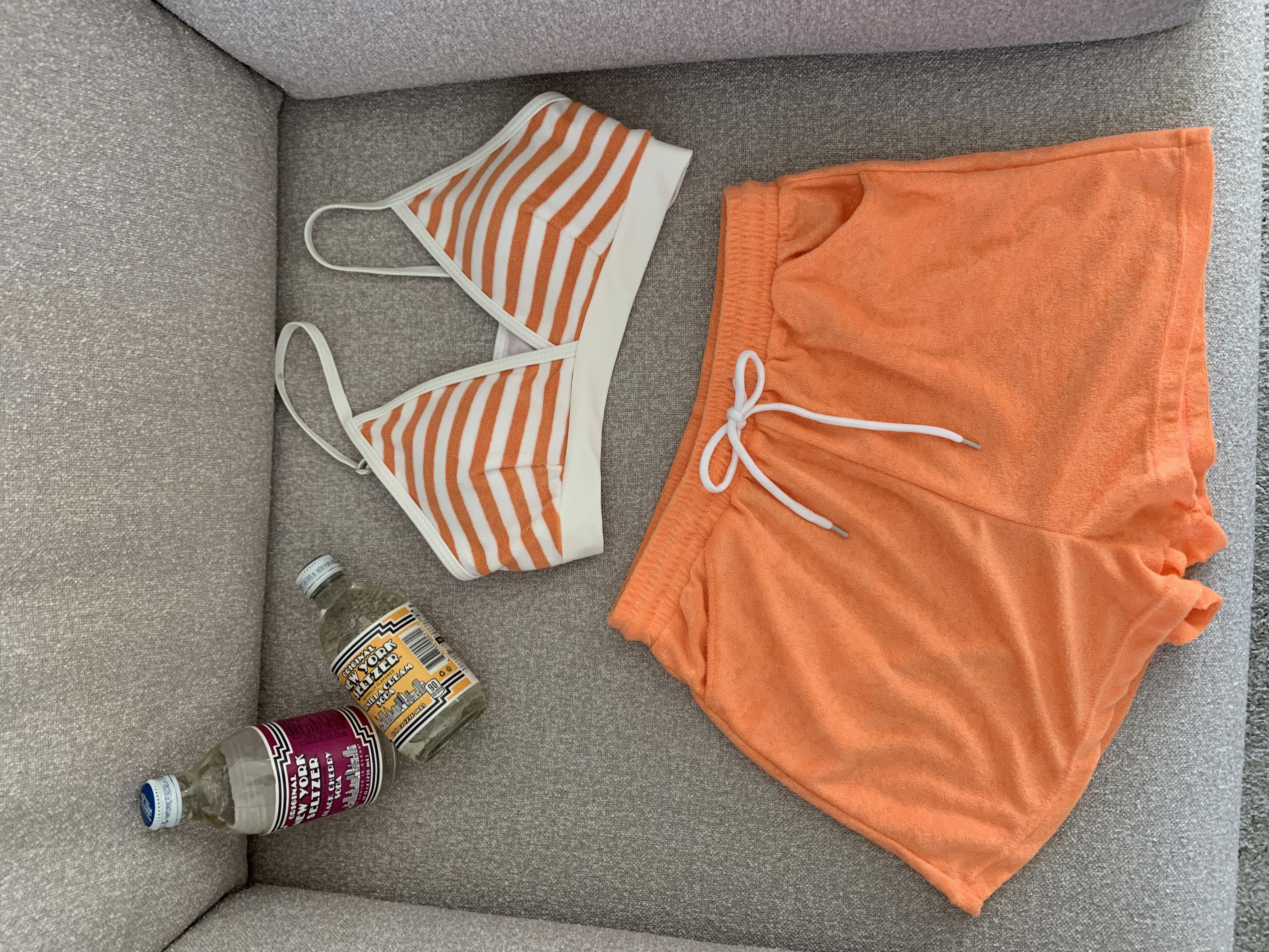 YUKARI SWIM Navarra パイル地 ストライプ ビキニトップ 単品 YUKARI SWIM Isabel 2way クロスストラップ ビキニ 上下セット