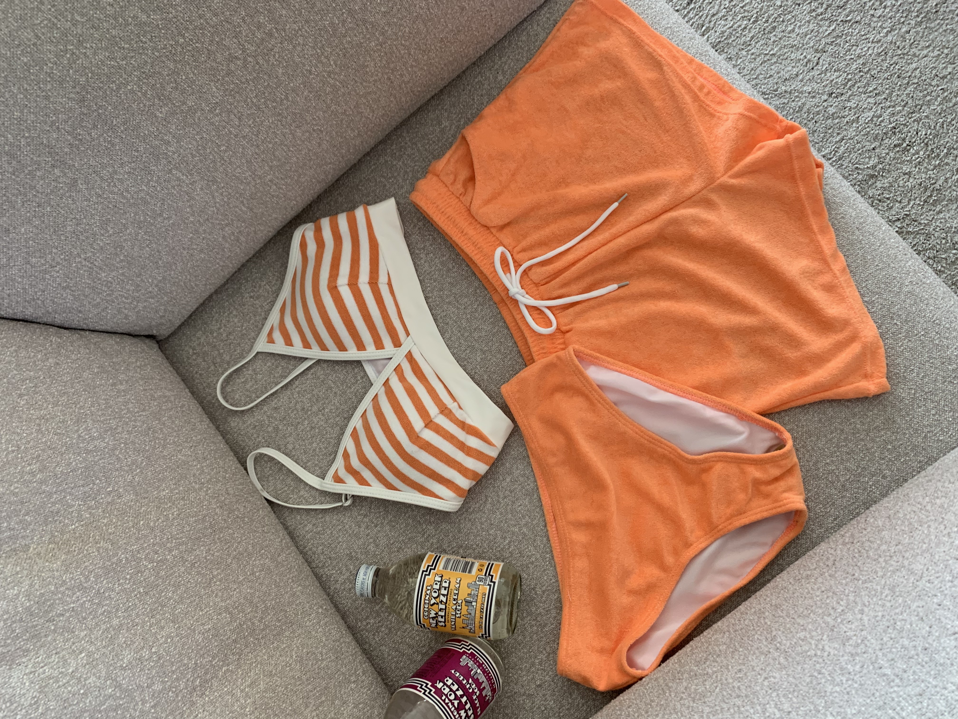 YUKARI SWIM Navarra パイル地 ストライプ ビキニトップ 単品 パイル地ビキニ | ファッション通販サイト NUGU