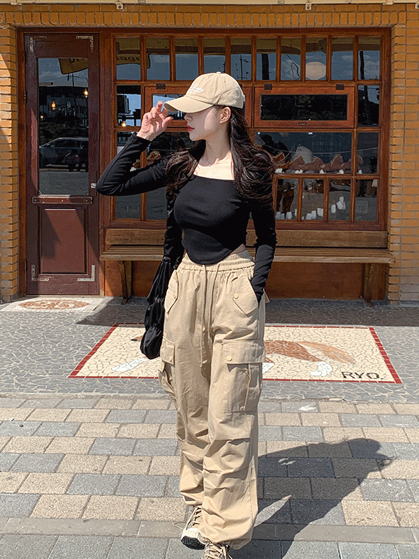 タック入りワイドカーゴパンツ(3color) | ファッション通販