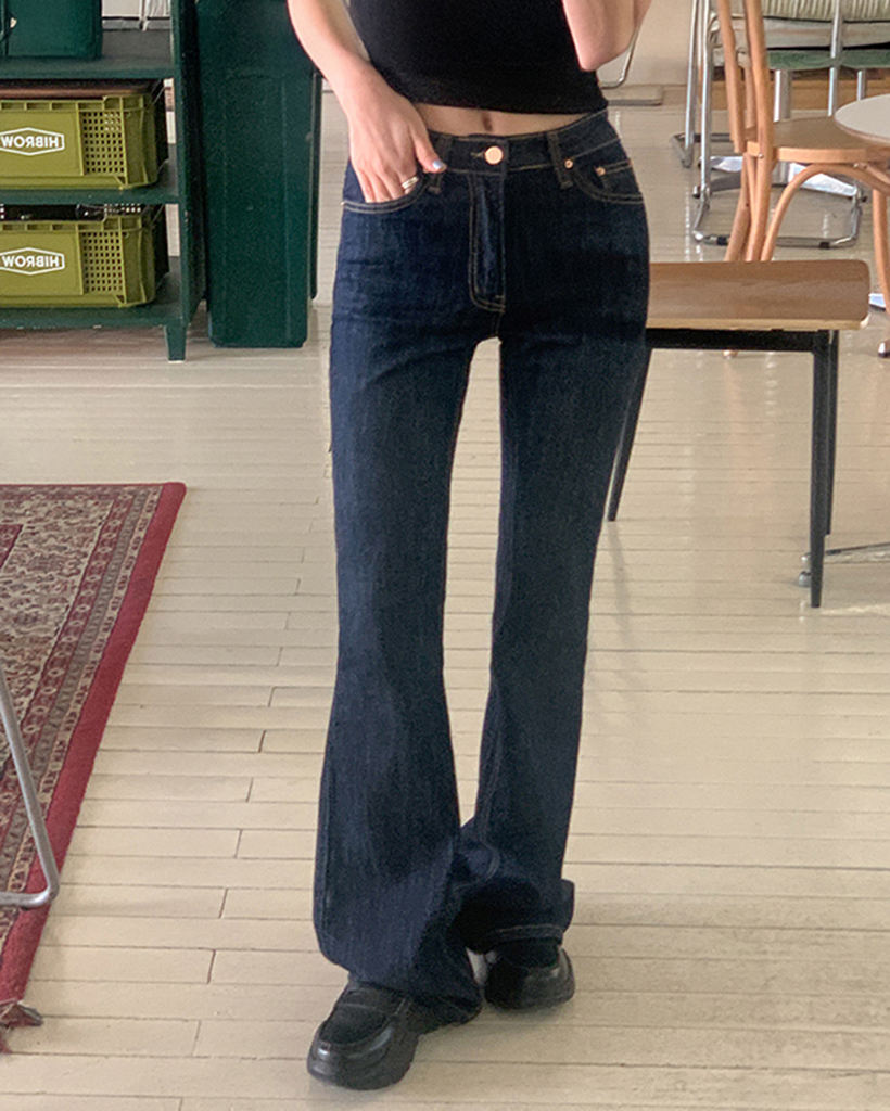 ローライズブーツカットローデニムパンツ | ファッション通販