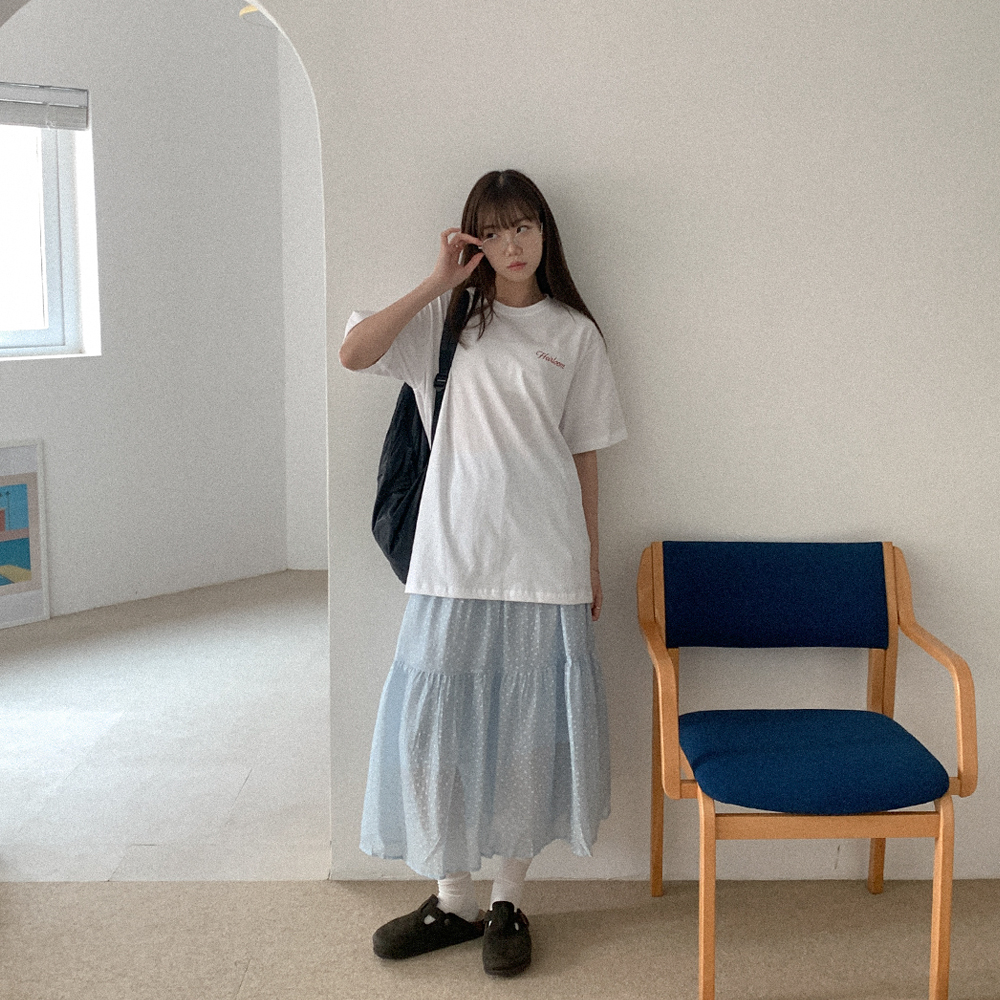 tumugu: OuiプリントオーバーサイズTシャツ ライトグレイ Song♪Song♪ Tシャツ ライトグレー | tutee