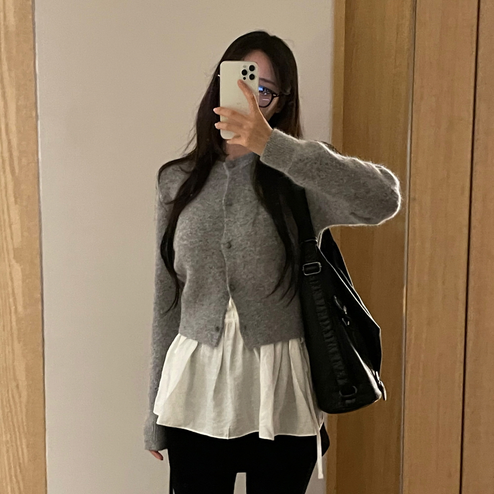 アンゴララウンドニットカーディガン