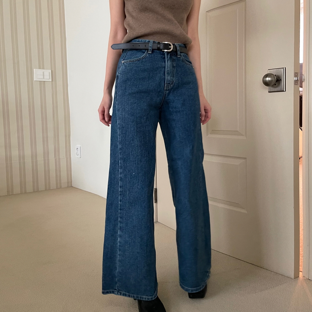 スリットハイウエストロングデニムスカート バックスリットハイウエストロングデニムスカート