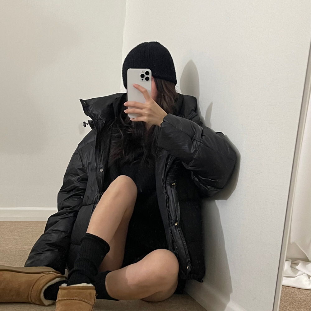 フード脱着]オーバーサイズダックダウンジャケット