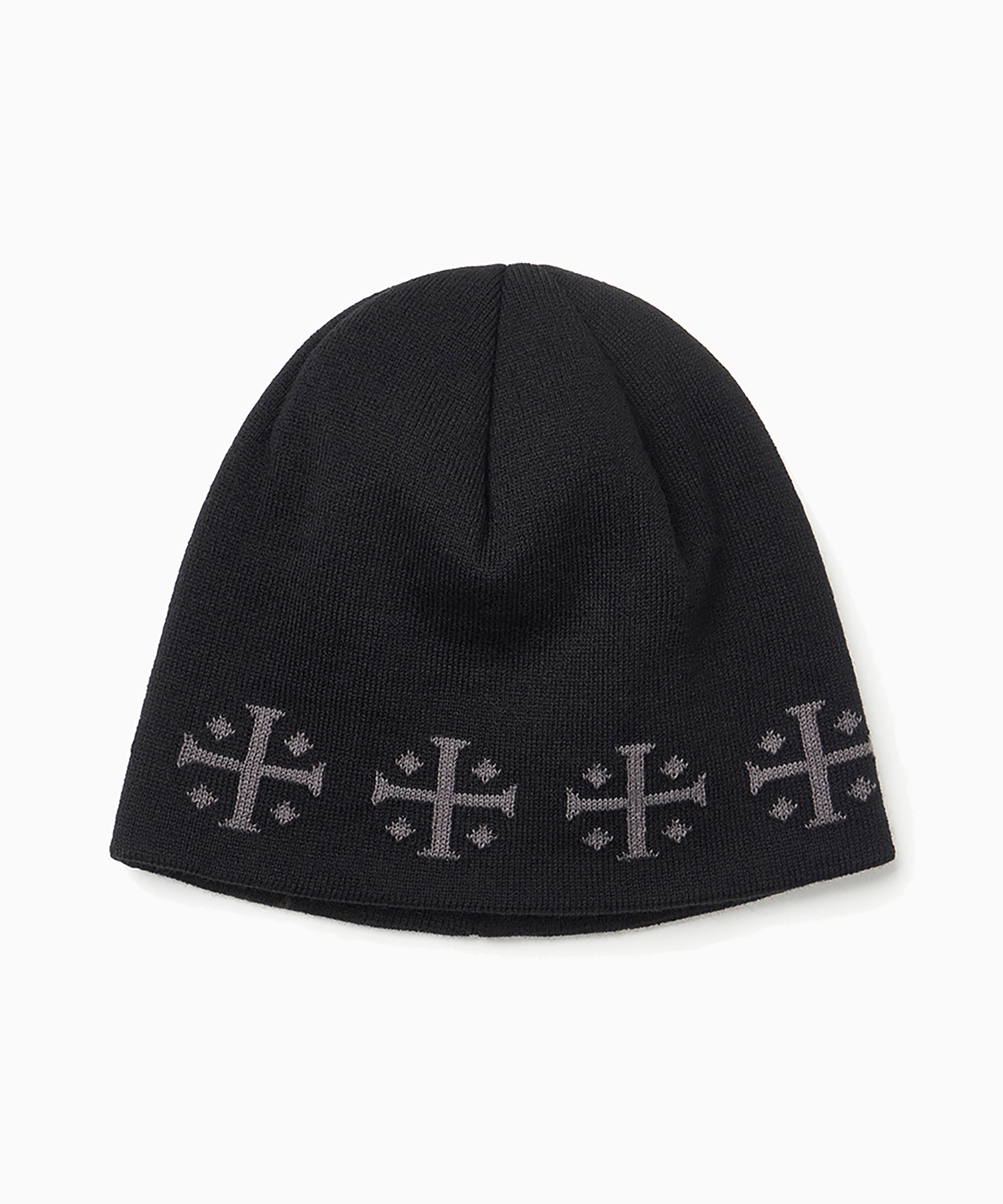 L.G.B ルグランブルー　ビーニー　ニット帽　ブラック　デストロイ加工 クロスロゴジャカードビーニー[ブラック] | ファッション通販サイト NUGU