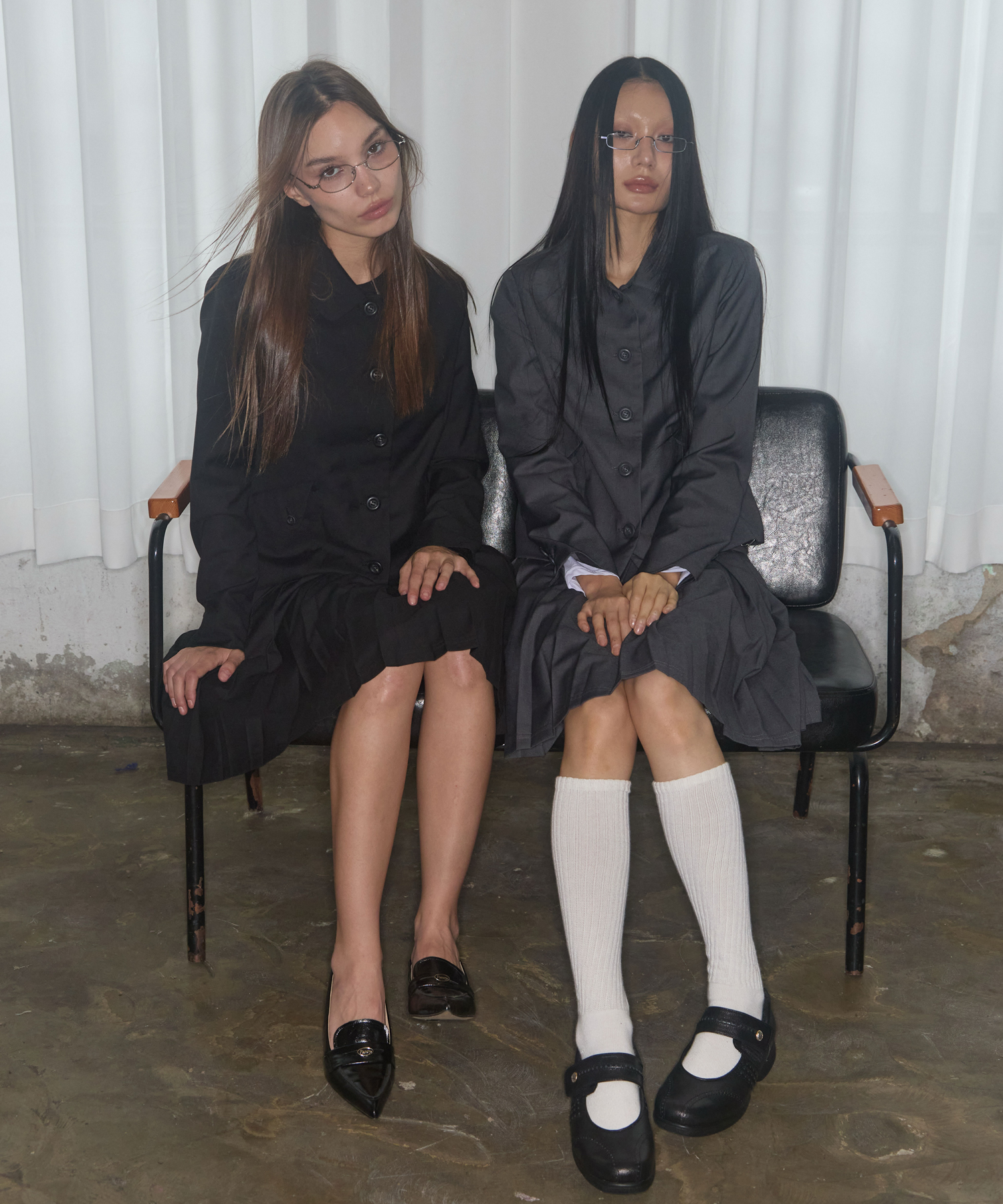 [SET] CLASSIC JACKET & PLEATS SKIRT F25004X970