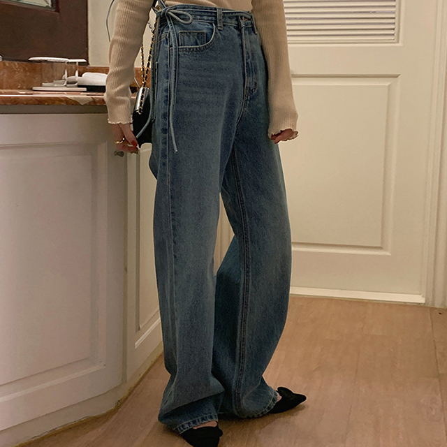 Tibi ティビ リブ折り返し ハイウエスト パンツ 3TYPEハイウエストスキニーデニムパンツ | レディース