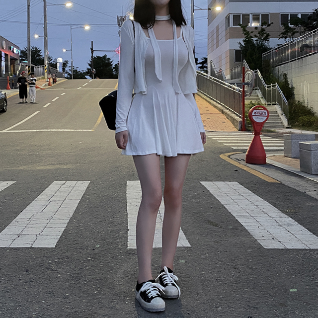 nugu VISCO カーディガン ミニワンピース セット nugu VISCO カーディガン ミニワンピース セット
