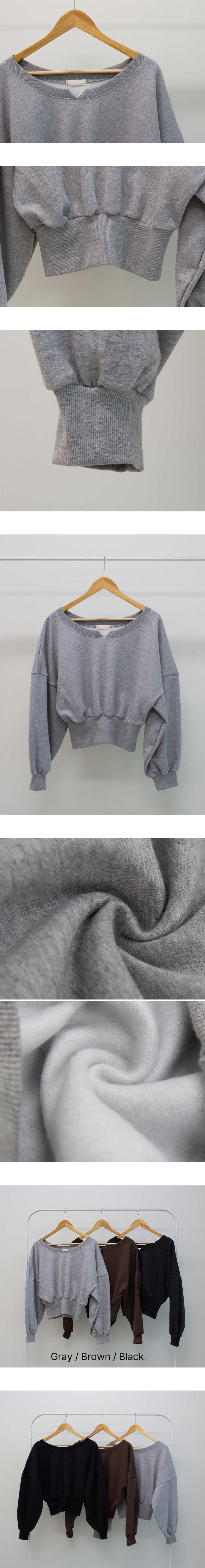 スリットクロップドオフショルダースウェット | ファッション通販