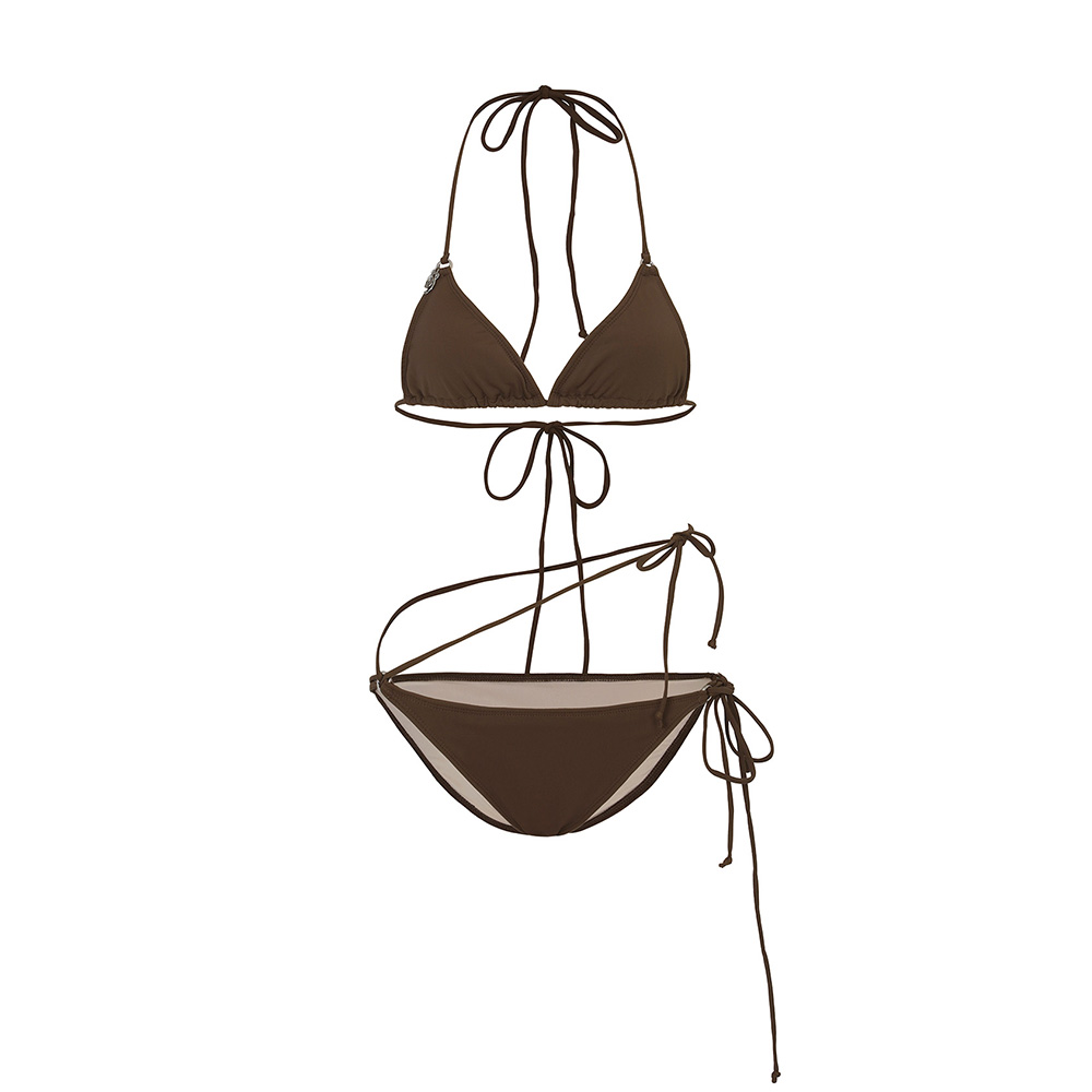 TINA STRING BIKINI SET brown