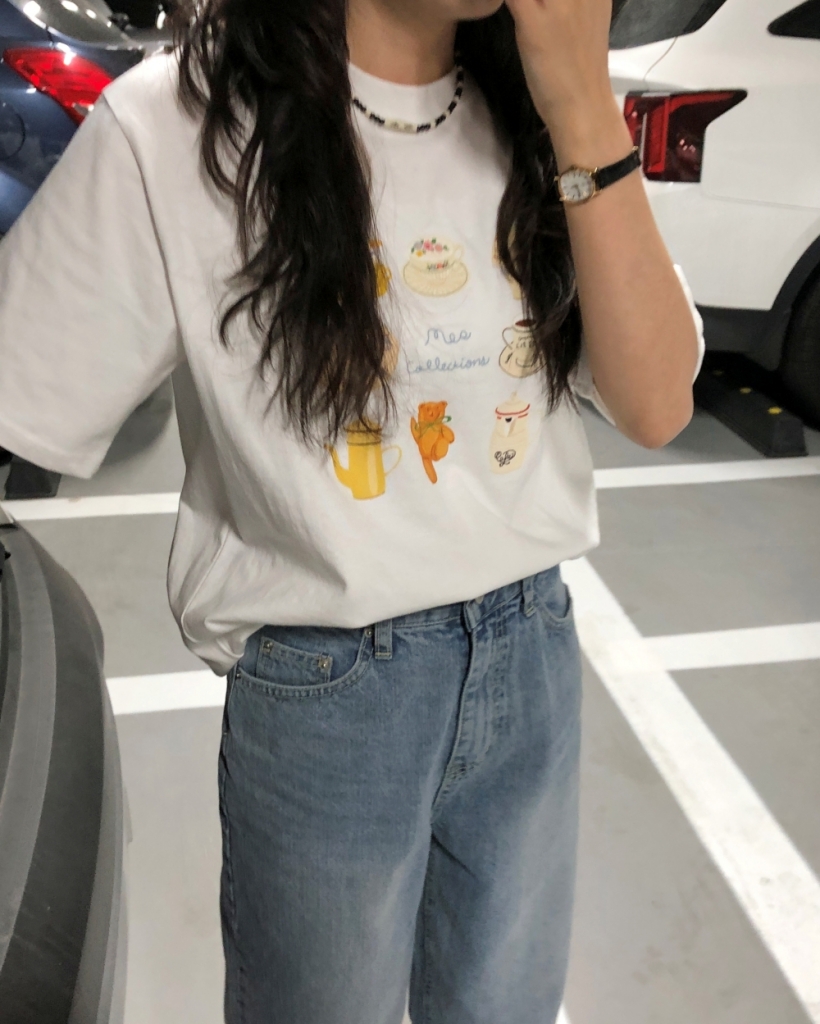 プリントオーバーサイズ半袖Tシャツ