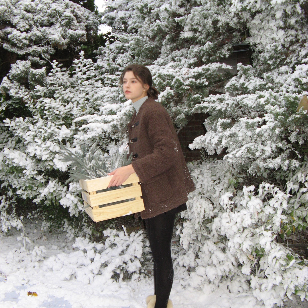 Pound Shearling Toggle Button Fur Jacket ( Brown ) | ファッション