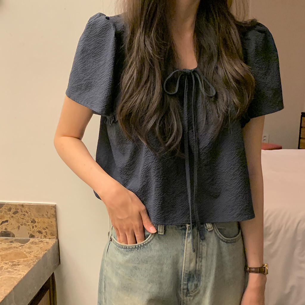 [2color]ボレロパフブラウス