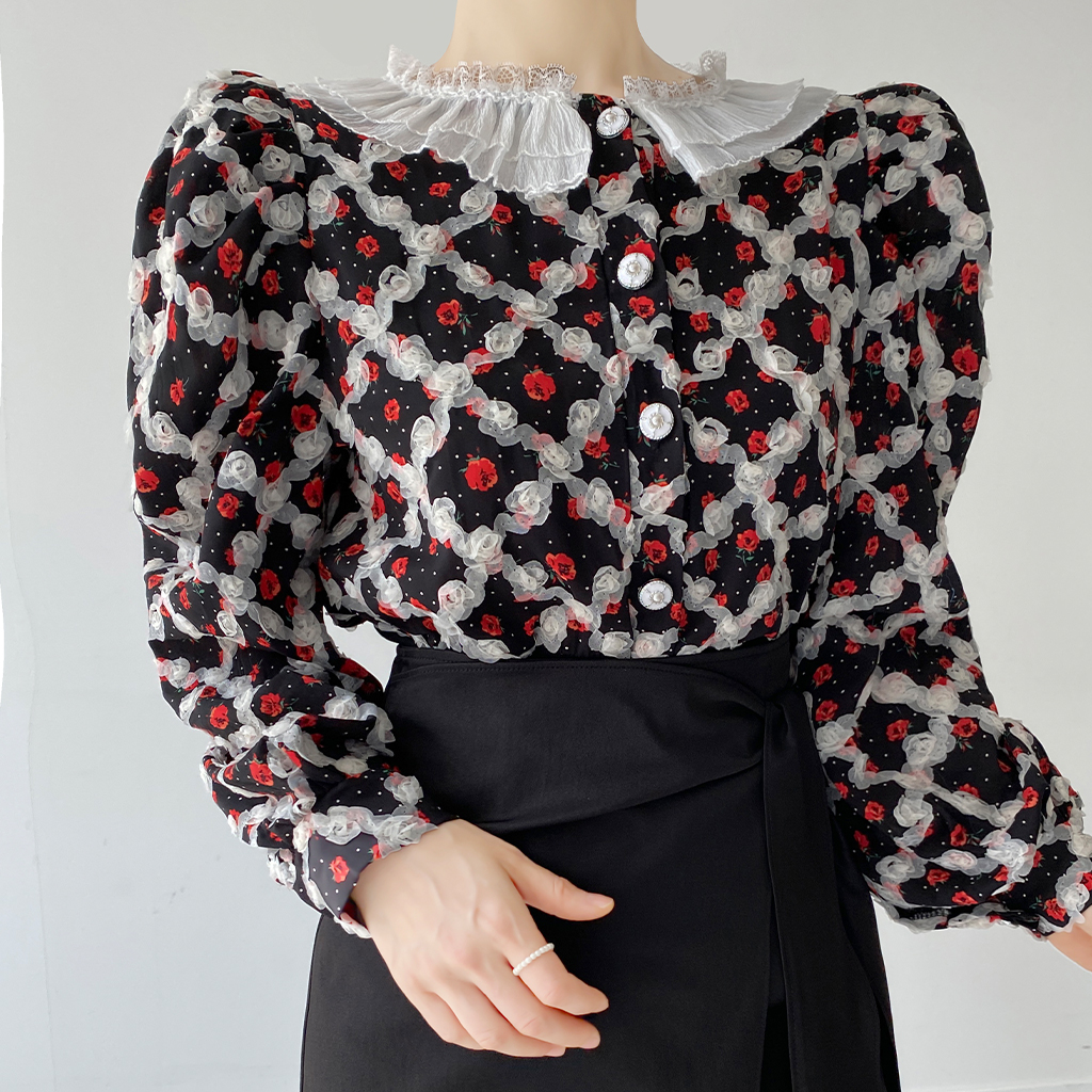 45R 雲間草プリントのフリルブラウス　45rpm 2025年最新】45rpm フリルブラウスの人気アイテム - メルカリ