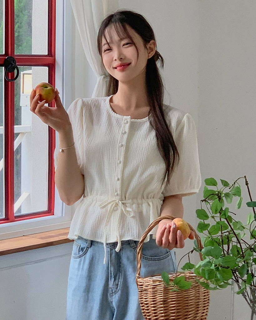 LiiLU チェック　トップス　4y LiiLu】 Smocked Check Blouse 【2歳/4歳/6歳】liaw22_058