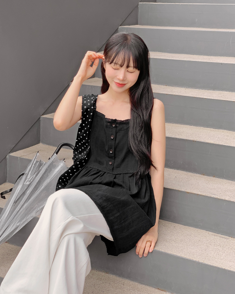 original]レースレイヤードミニキャミワンピース | ファッション