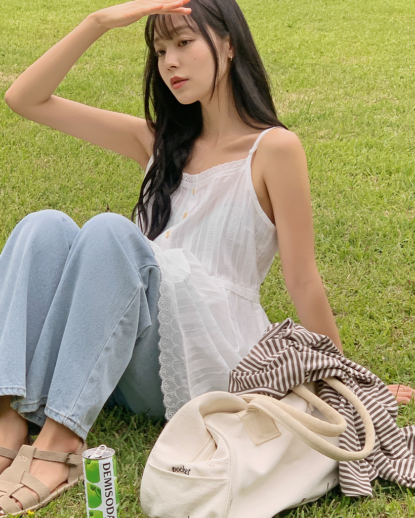 original]レースレイヤードミニキャミワンピース | ファッション