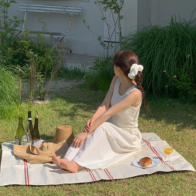 裏地付き] リンクルノースリーブフラワーミニワンピース(2color