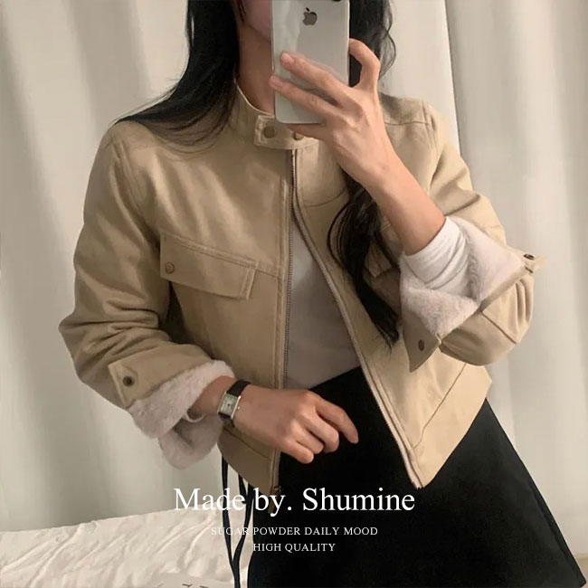 スエードボアクロップドジャケット | ファッション通販サイト NUGU