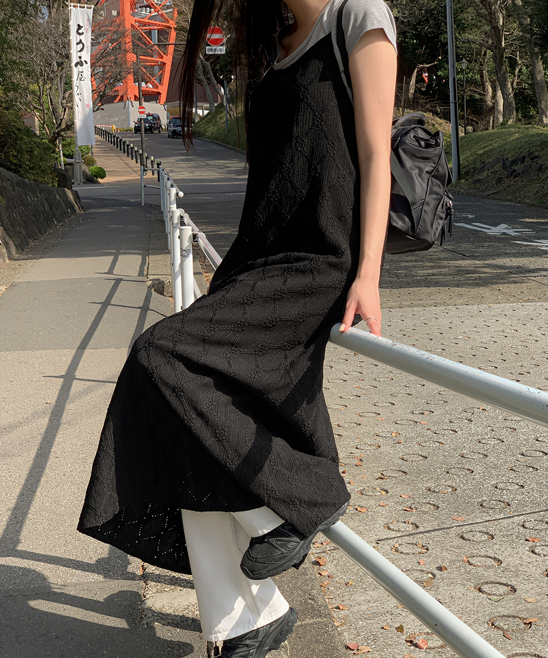 original/S-M]パンチングレイヤードキャミワンピース | ファッション