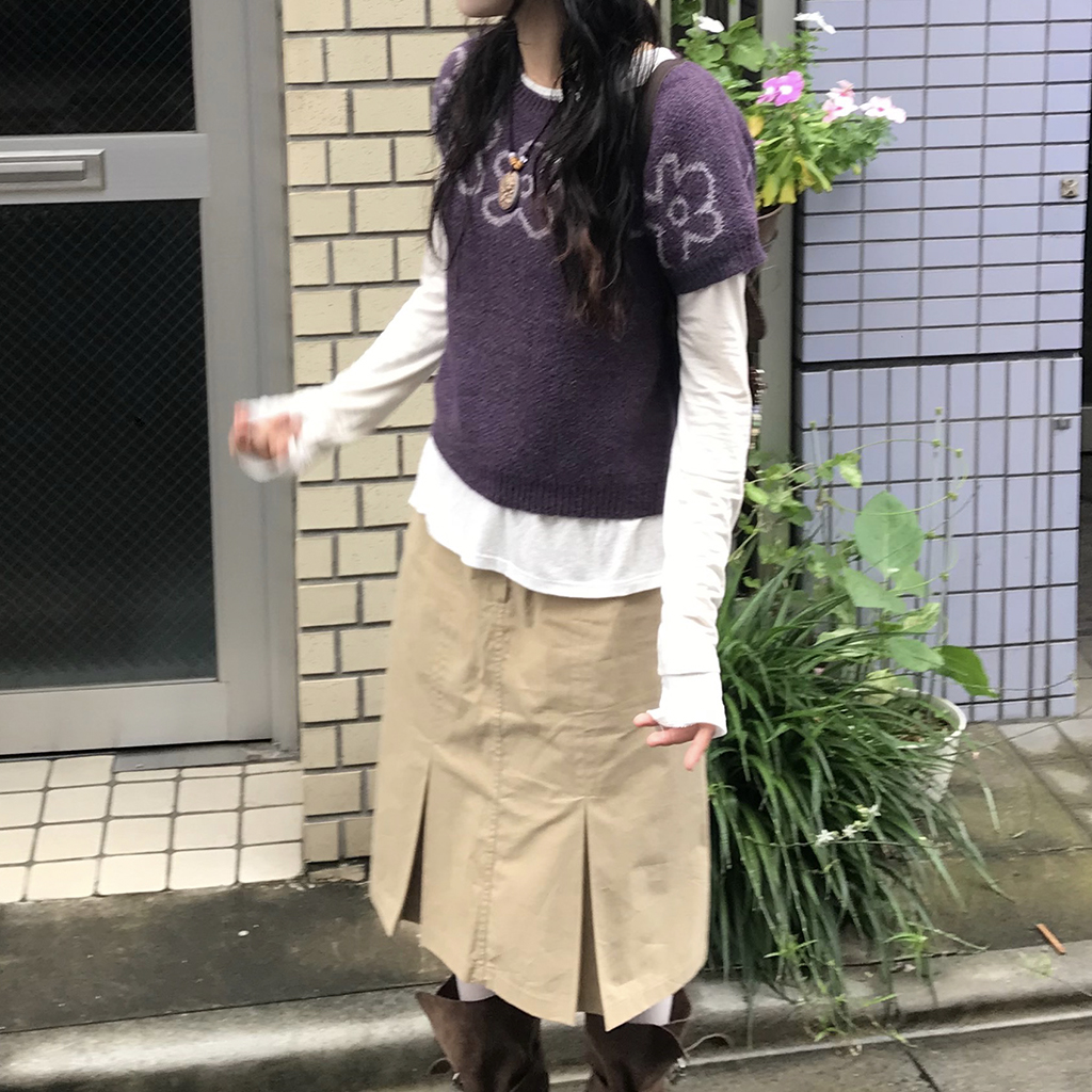 フラワー半袖ニット | ファッション通販サイト NUGU