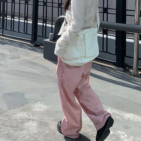ナイロンパステルカラーカーゴパンツ（2color） | ファッション