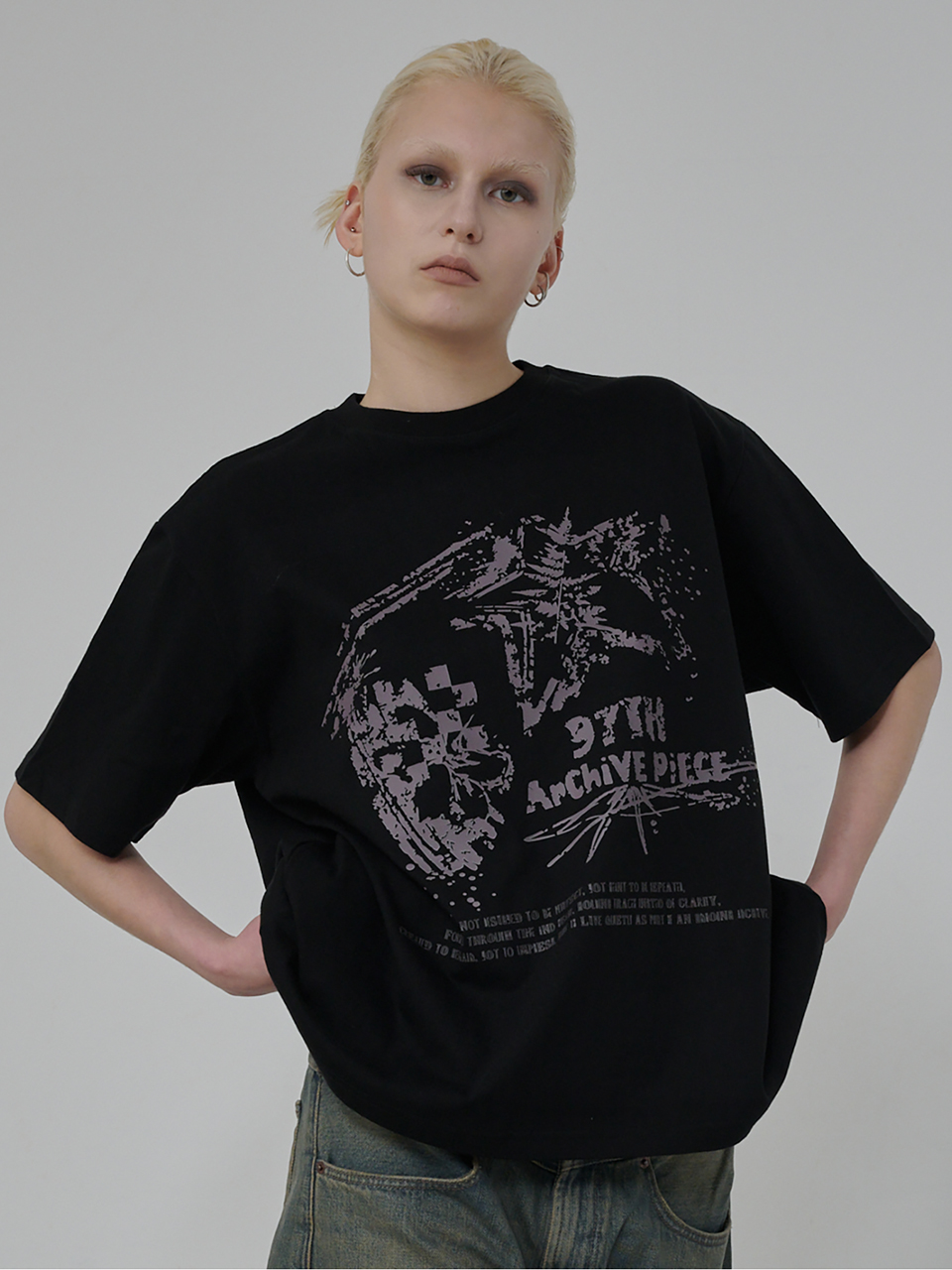 ピグメント半袖Tシャツスモークブラック | ファッション通販サイト NUGU