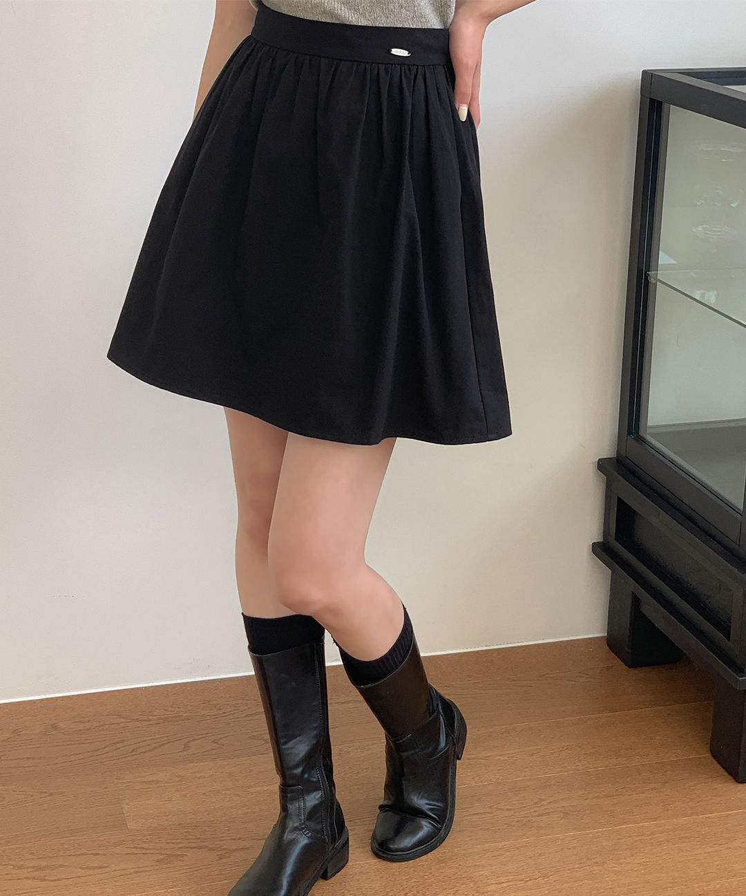 original/S-L]シャーリング螺鈿フレアミニスカート | ファッション通販