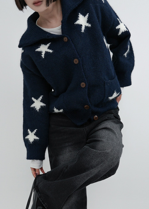 スターモチーフカーディガン