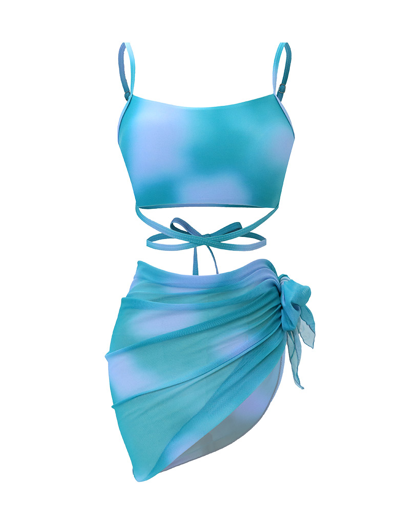 プリントラップスカートビキニ