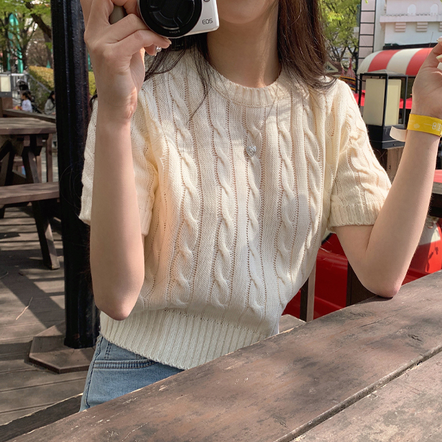 【新品】unfil ハイツイストコットンケーブルニットラップスカート　S 新品】unfil ハイツイストコットンケーブルニットラップスカート S