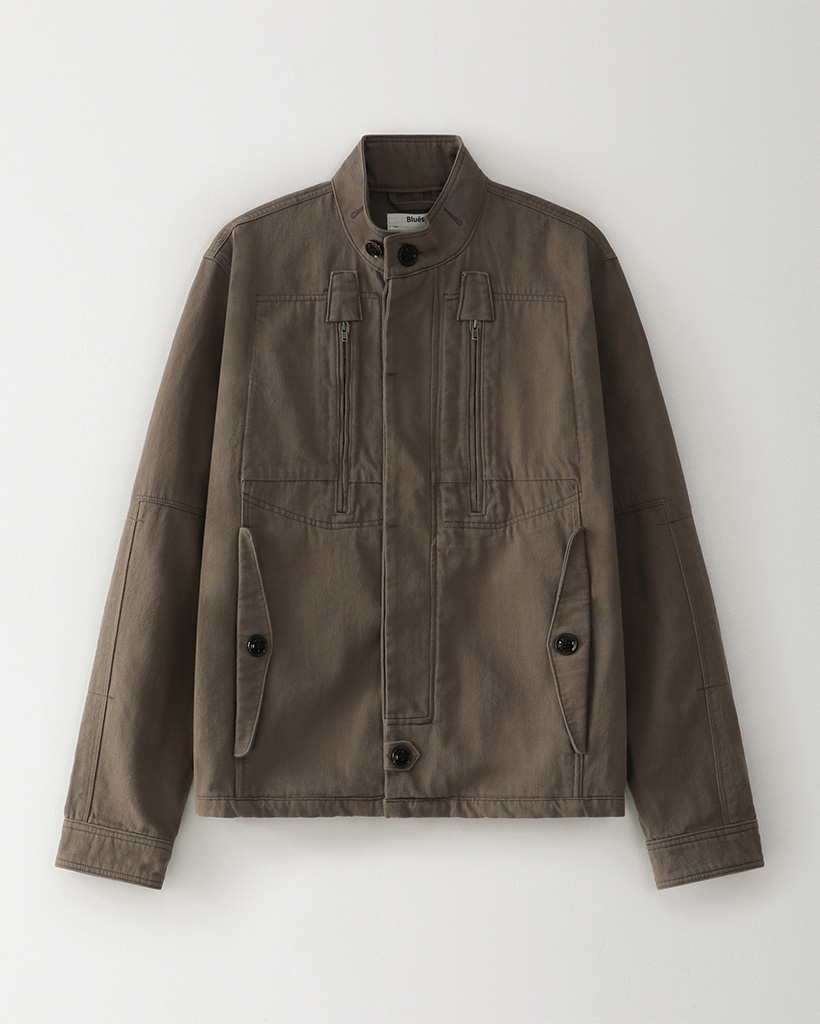 Bluesf vintage fade high-neck jacket