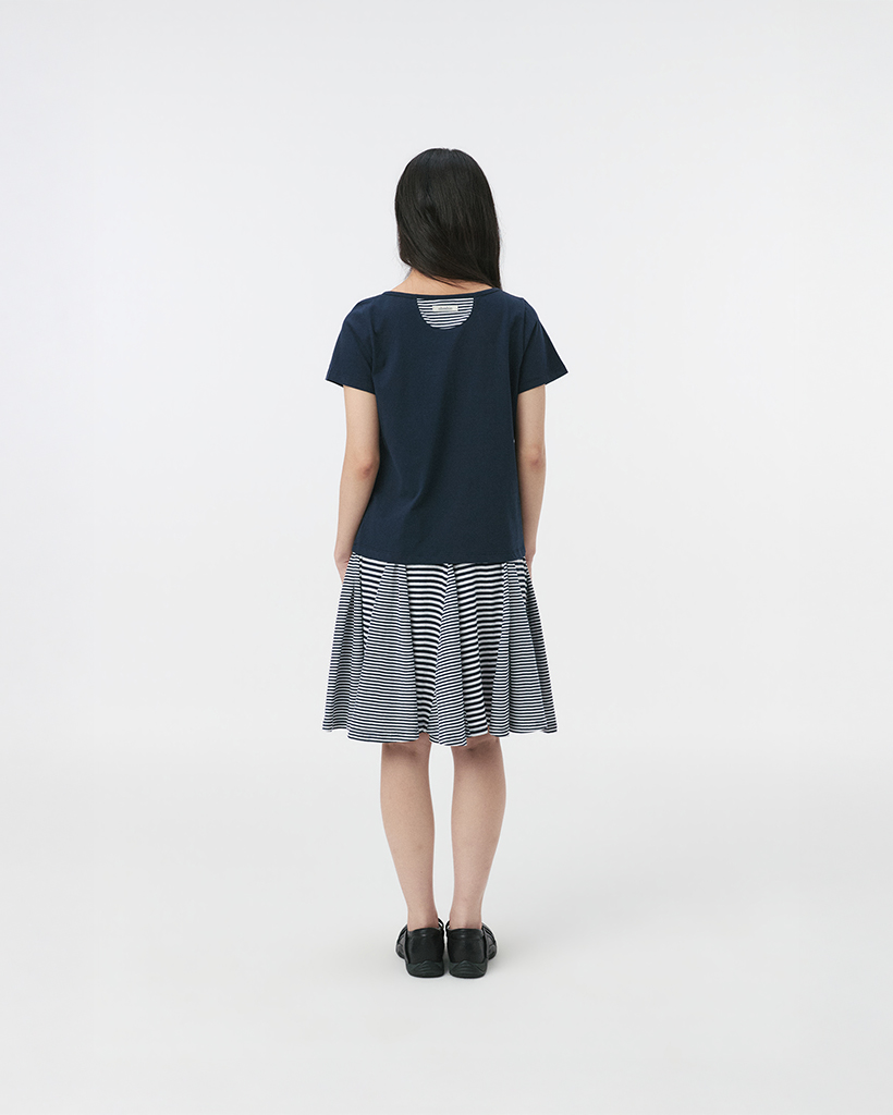 FRILL JERSEY T-SHIRT, NAVY | ファッション通販サイト NUGU