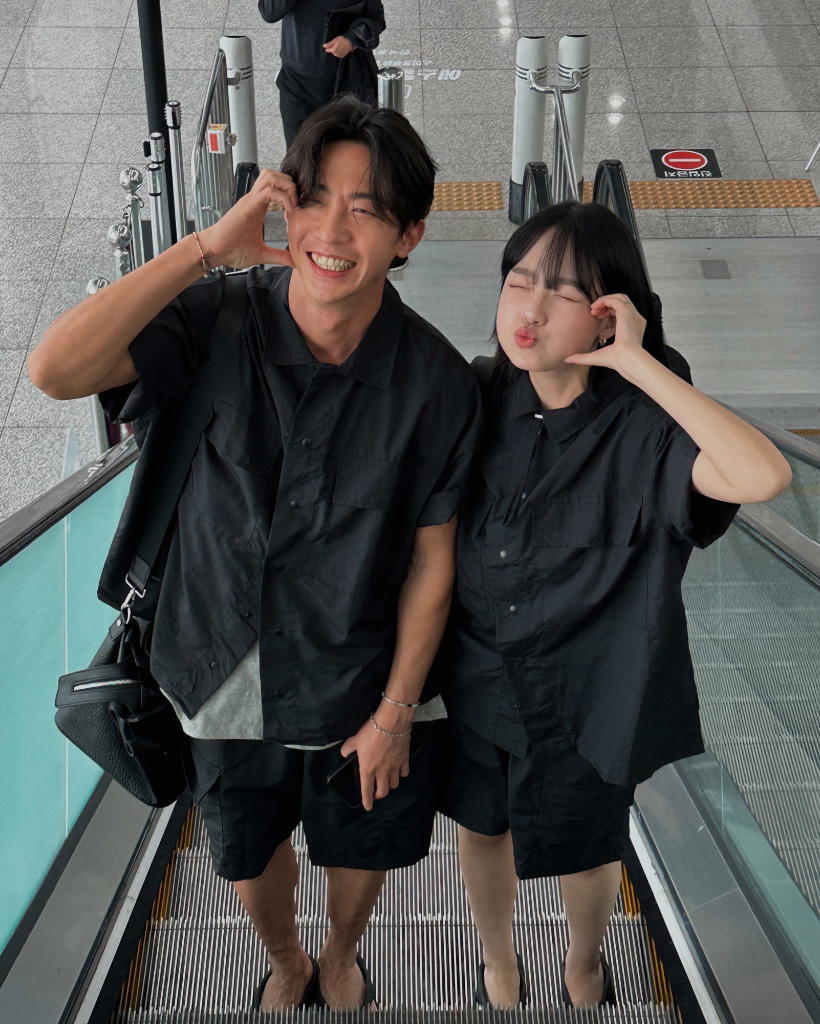 [ユニセックス] [SET] ナイロン半袖シャツ+カーゴパンツセット