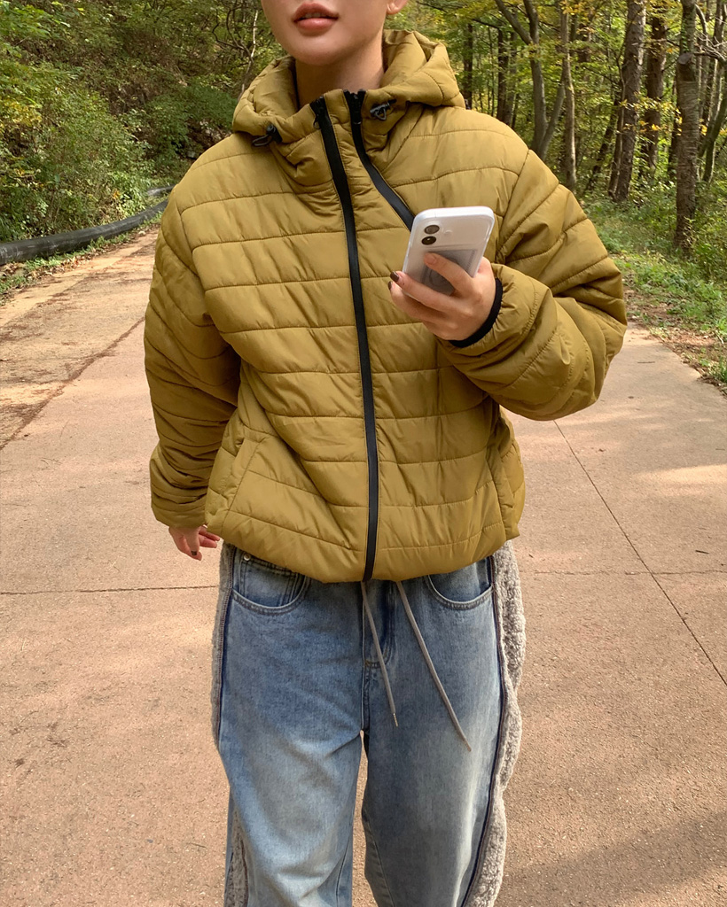 (ユニセックス) 軽量 プレミアム 中綿 ダウンジャケット ((unisex) Lightweight Hooded padding (5color))