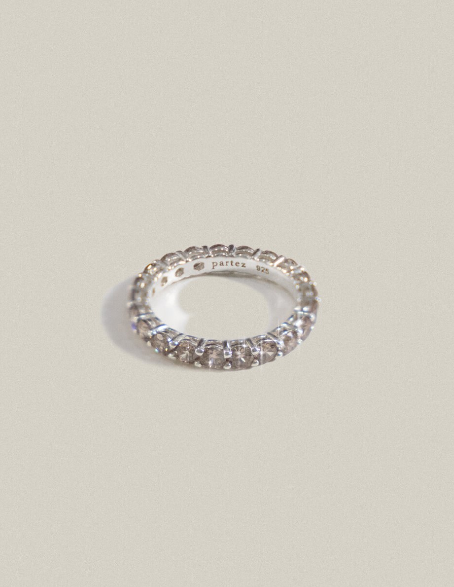 [韓国人気ジュエリー] Sun Glitter Eternity Ring 3mm - Cognac Sun Glitter Eternity Ring 3mm - Cognac | ファッション通販