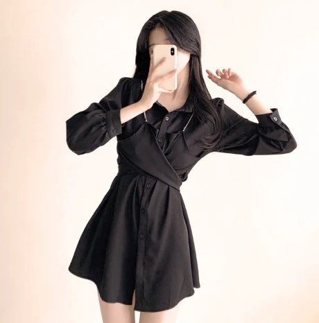 【超美品】DRESS VAN NOTEN ミニワンピース　チュニック チェーン長袖ミニワンピース | ファッション通販サイト NUGU