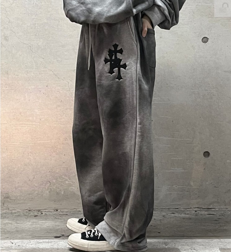 unisex]十字架ヴィンテージワイドトレーニングパンツ | ファッション
