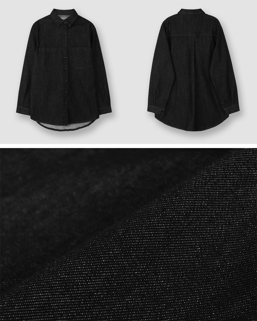 ブラックデニムジャケットシャツ | ファッション通販サイト NUGU