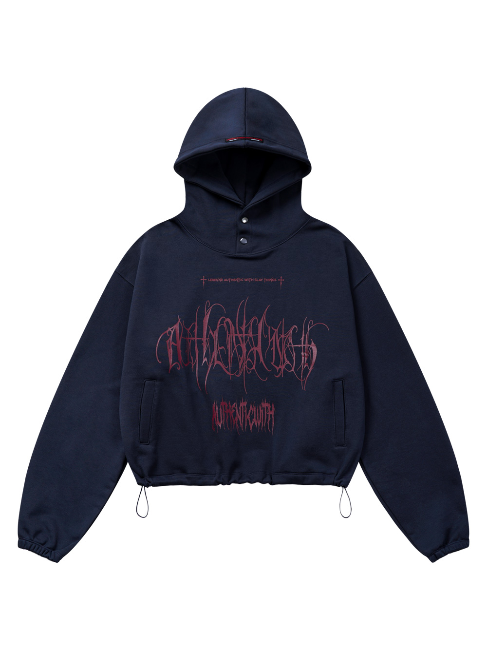 Cross Crop Hood Zip-Up - Black | ファッション通販サイト NUGU